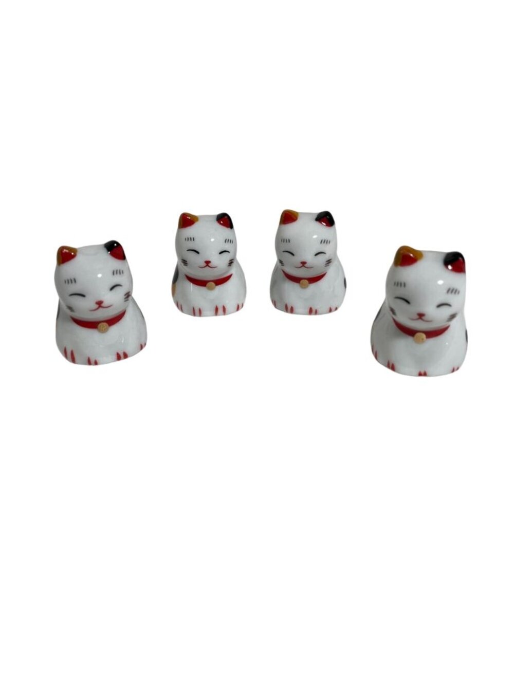 Lucky Cat Chopsticks Holders - New - Set of 4
